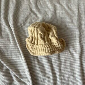 Cozy Cream Knit Kids Hat